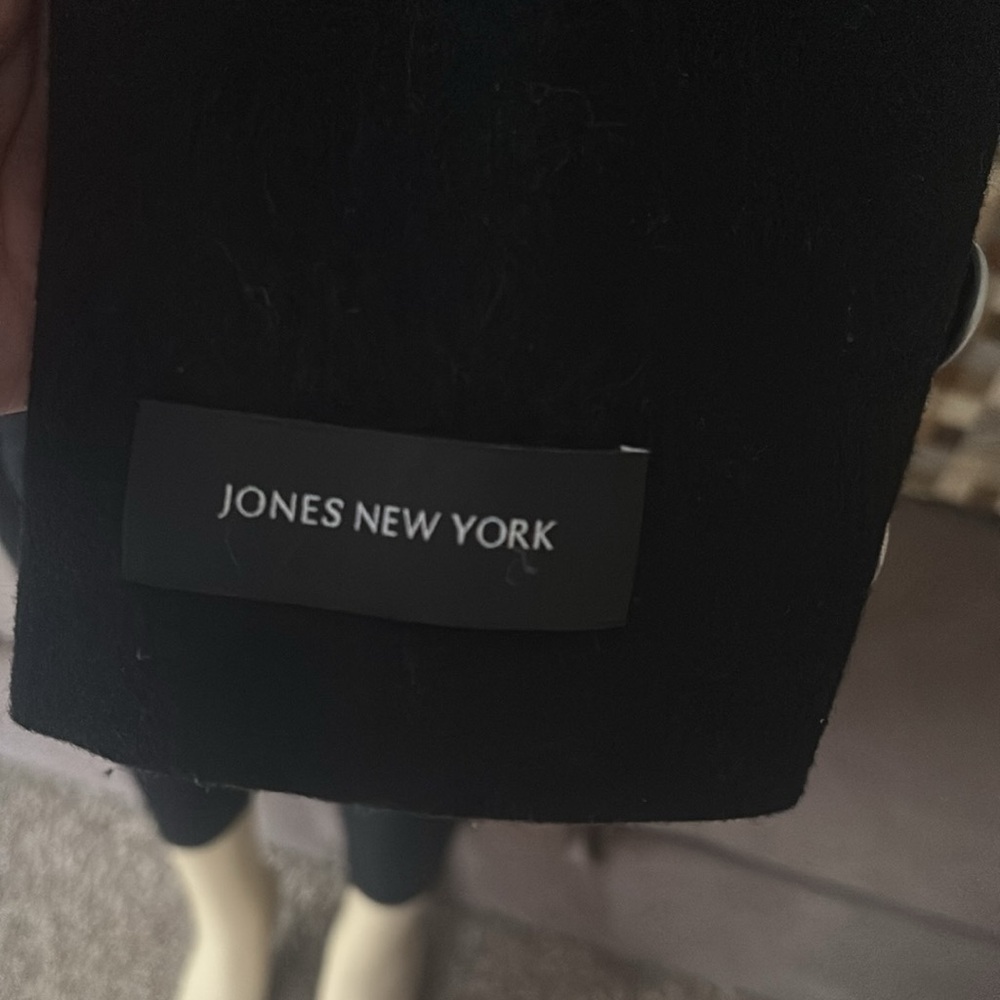 Jones New York Trench Coat Peplum Wool Blend size 12 - Picture 4 of 9